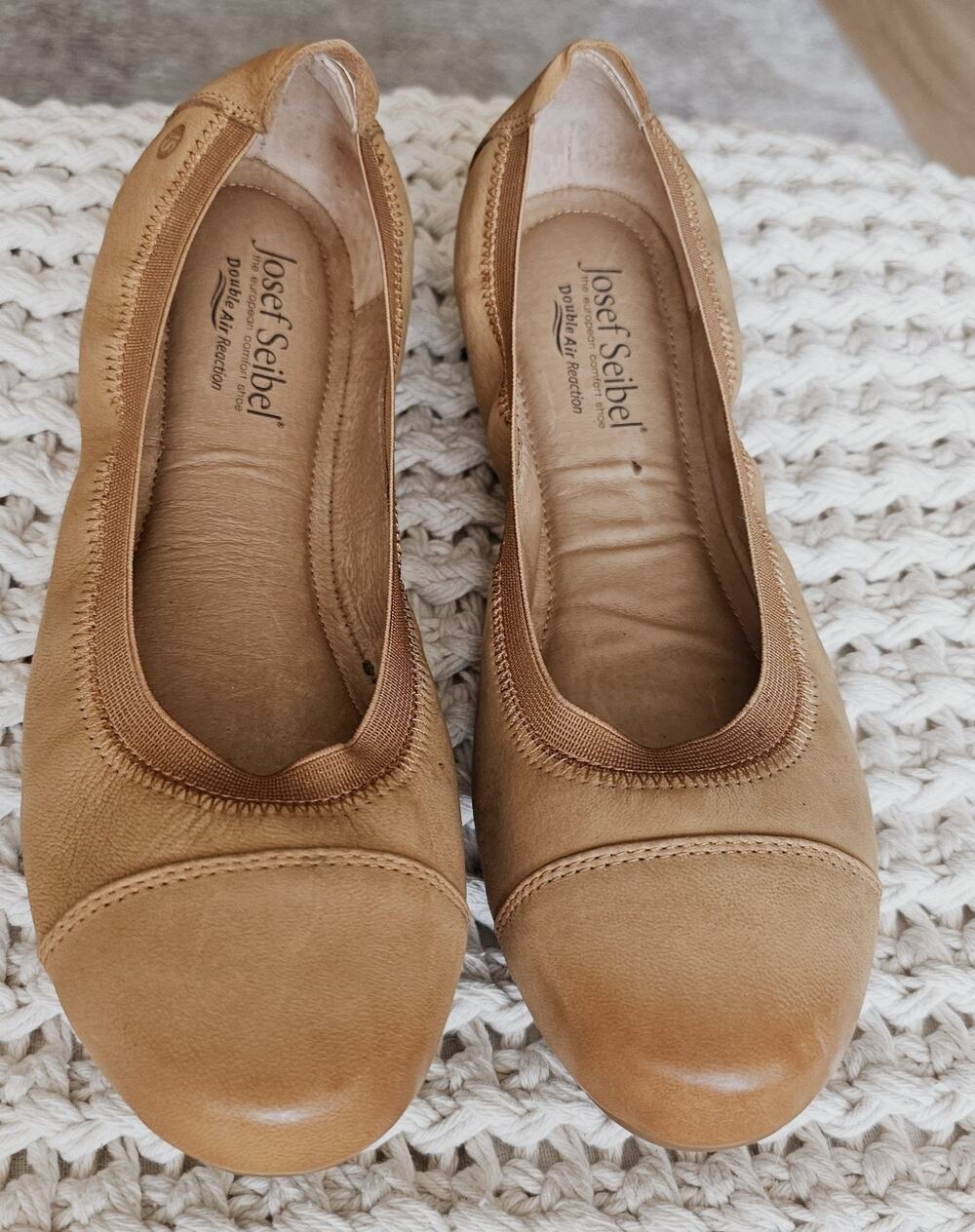 Josef Seibel Women's Pippa Flats, Camel Size 9